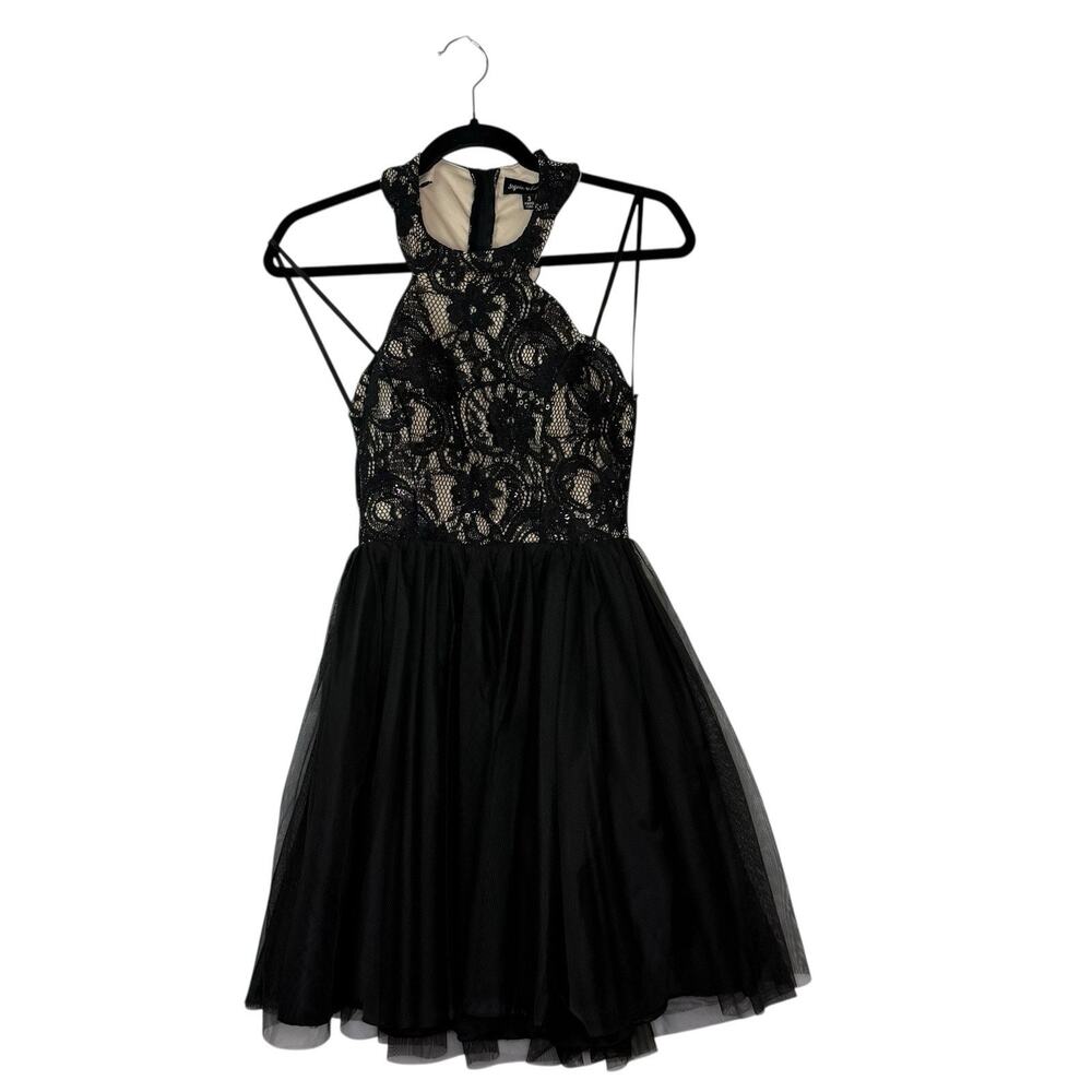 Black Lace Open Back Halter Top Fairy Goth‎ Sleeveless HOCO Formal Dress READ